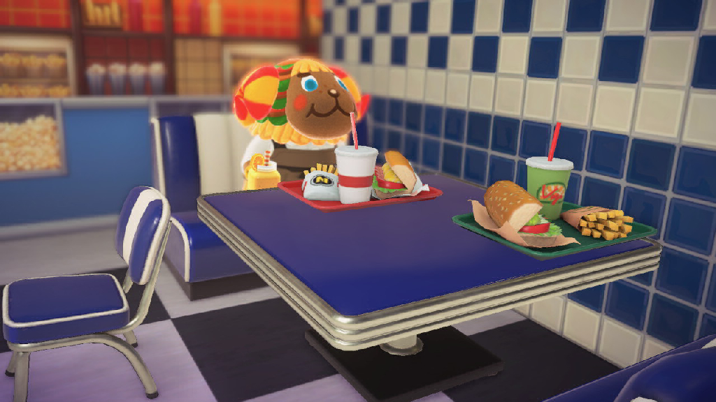 Animal crossing new horizons diner online chair